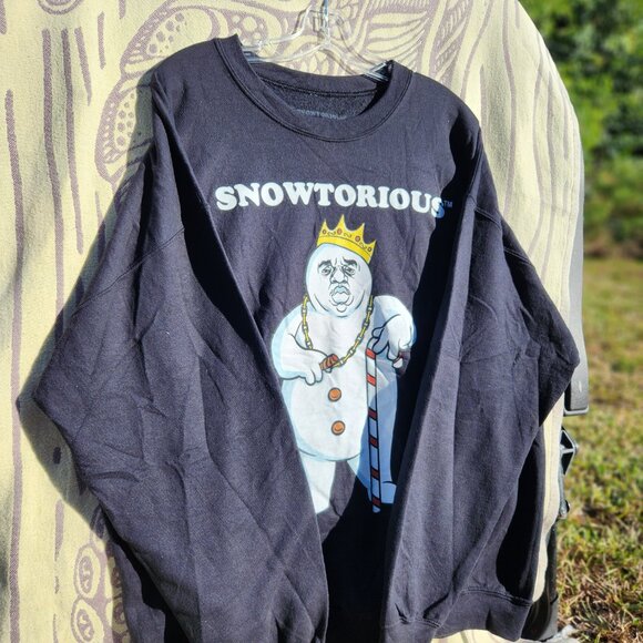 ⛄Snowtorious Ugly Christmas Sweater Holiday Hip Hop XL -BLACK - Picture 3 of 5